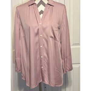 J. Jill Button Down Shirt Womens Wide Sleeve Modal Luxe Blouse Large Silky